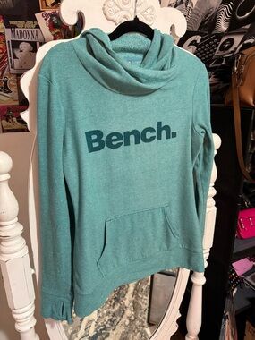 Bench Teal Cowl-Neck Pullover with Logo